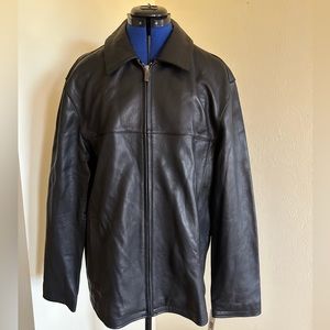 NWT Metropolitan by Lord and Taylor Black Leather Jacket